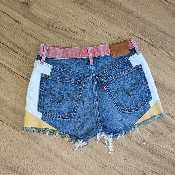 Levi's Color Block 501 Cutoffs - Picture 2 of 4